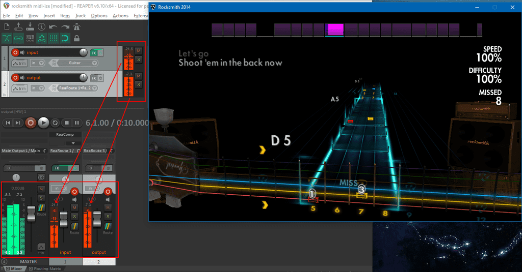 lowlatency Rocksmith OBS streaming with software effects lastpixel